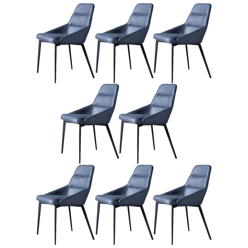 Minimalist Design Arm Solid Back Side Chairs  Upholstered Side Chair