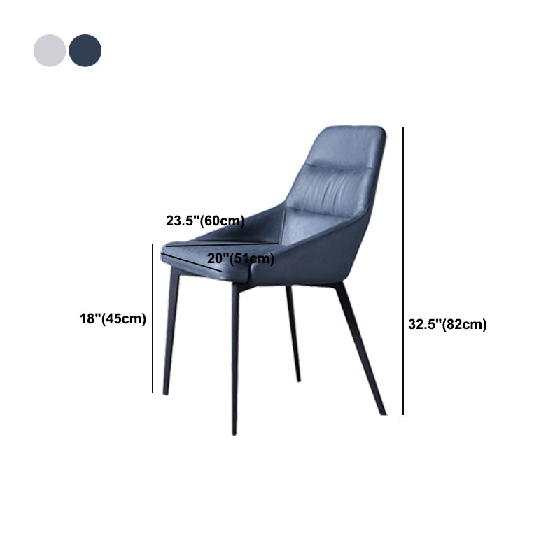 Minimalist Design Arm Solid Back Side Chairs  Upholstered Side Chair