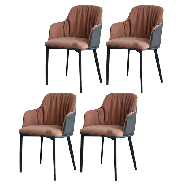 Minimalist Design Upholstered Arm Chair Arm Solid Back Side Chairs