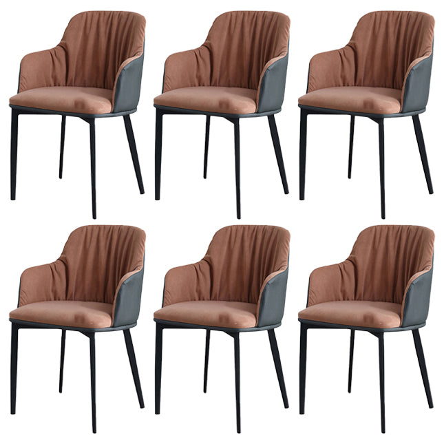 Minimalist Design Upholstered Arm Chair Arm Solid Back Side Chairs