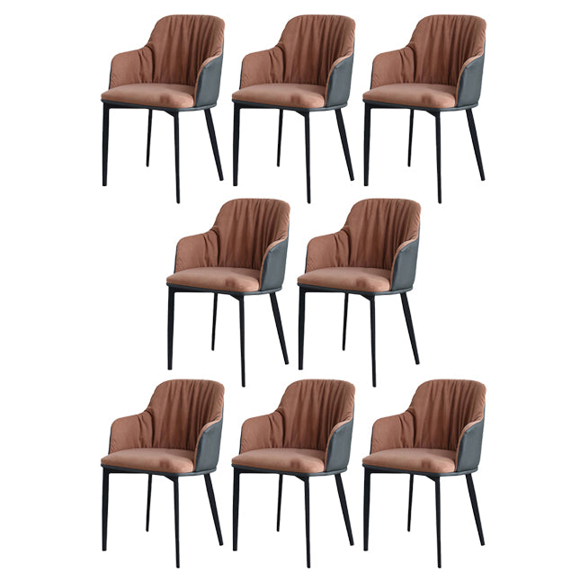 Minimalist Design Upholstered Arm Chair Arm Solid Back Side Chairs