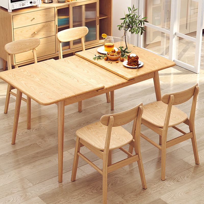 Minimalist Wood Dining Side Chairs Open Back Side Chairs for Home