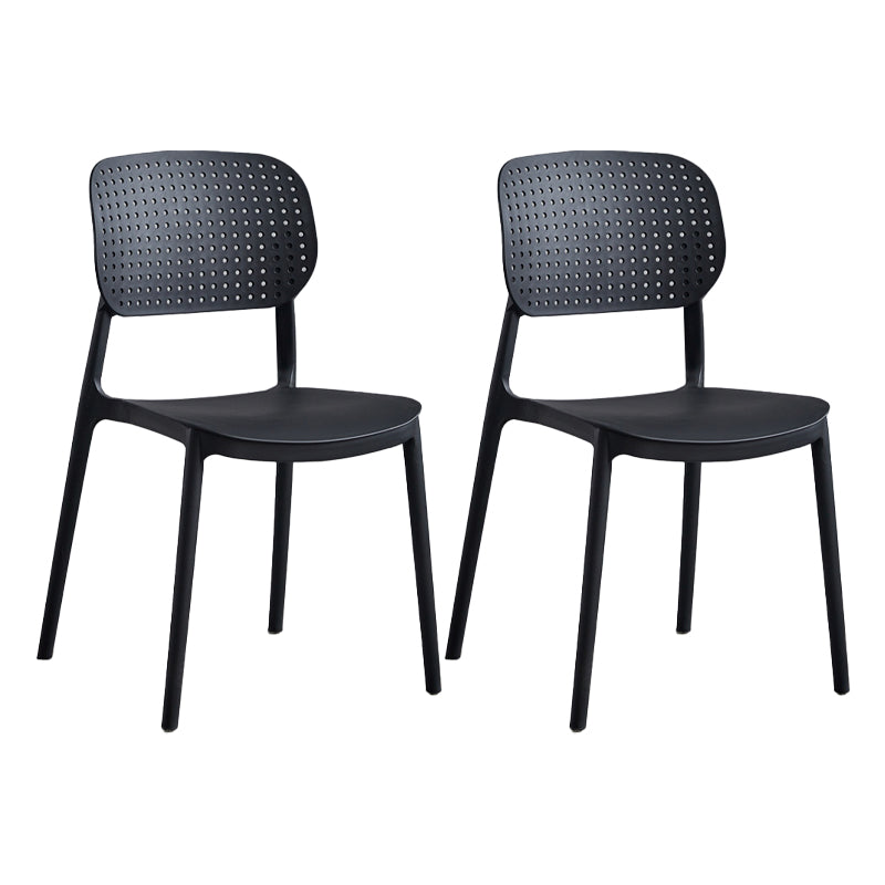 Scandinavian Conference Room Stacking Side Chair Matte Finish Plastic Dining Chair