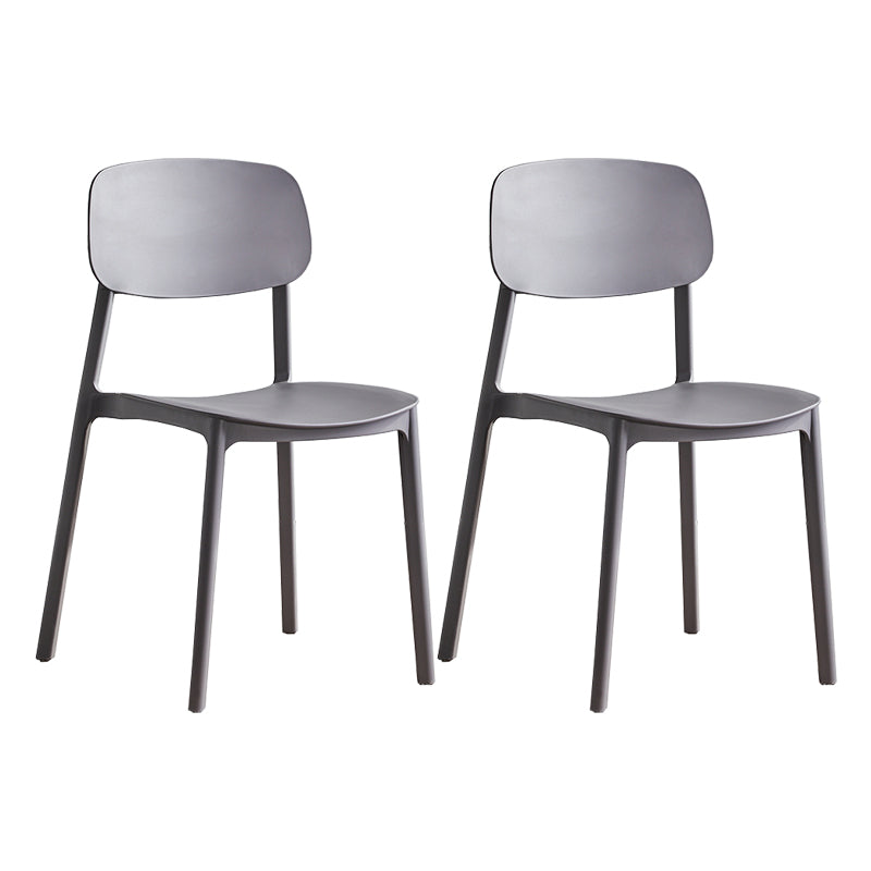 Scandinavian Conference Room Stacking Side Chair Matte Finish Plastic Dining Chair