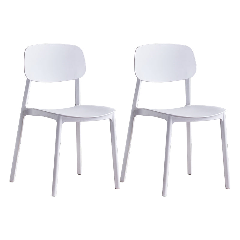 Scandinavian Conference Room Stacking Side Chair Matte Finish Plastic Dining Chair