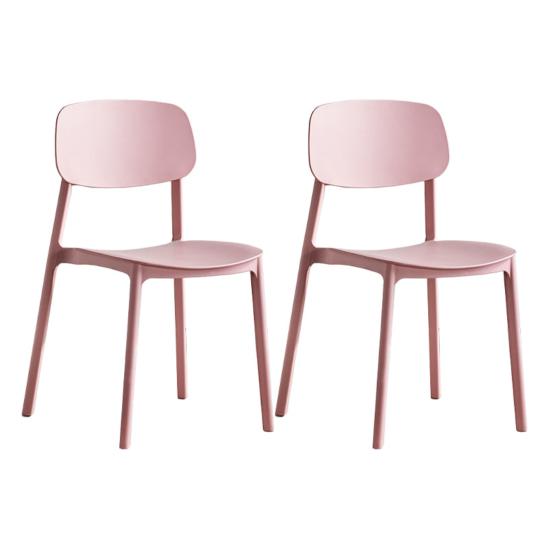 Scandinavian Conference Room Stacking Side Chair Matte Finish Plastic Dining Chair