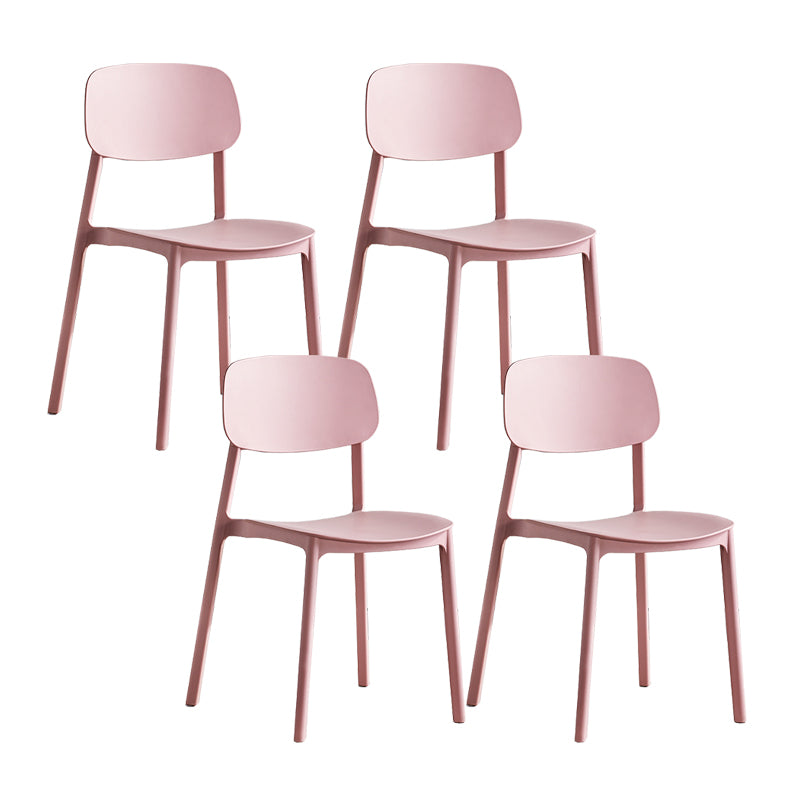 Scandinavian Conference Room Stacking Side Chair Matte Finish Plastic Dining Chair