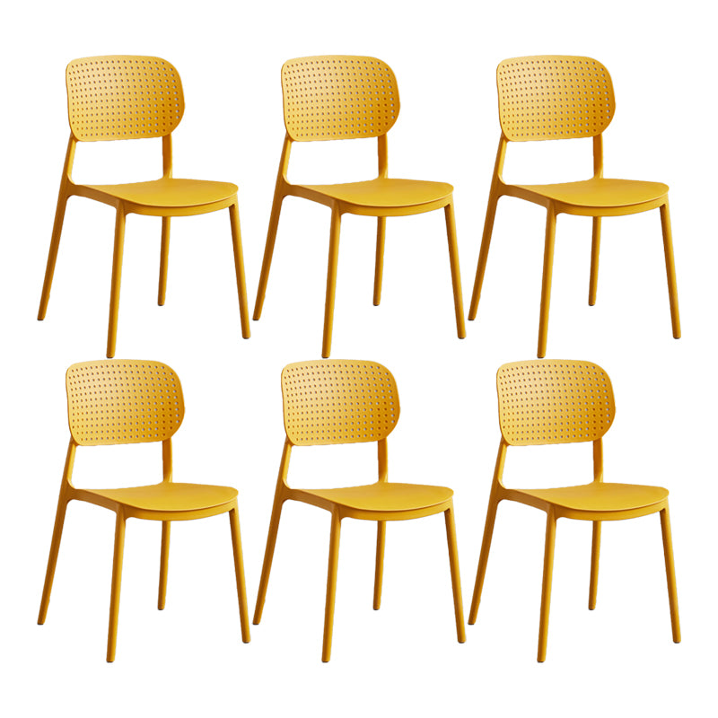 Scandinavian Conference Room Stacking Side Chair Matte Finish Plastic Dining Chair