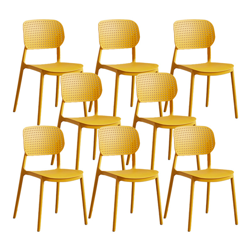 Scandinavian Conference Room Stacking Side Chair Matte Finish Plastic Dining Chair