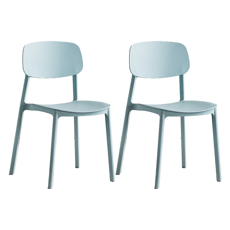 Scandinavian Conference Room Stacking Side Chair Matte Finish Plastic Dining Chair