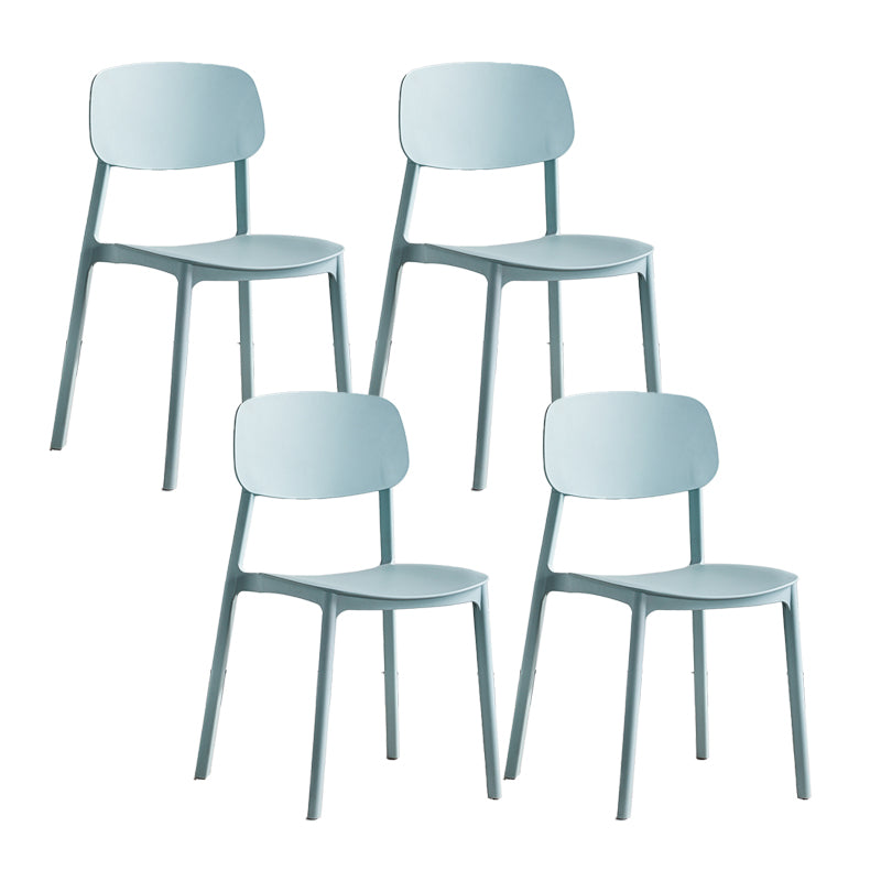 Scandinavian Conference Room Stacking Side Chair Matte Finish Plastic Dining Chair