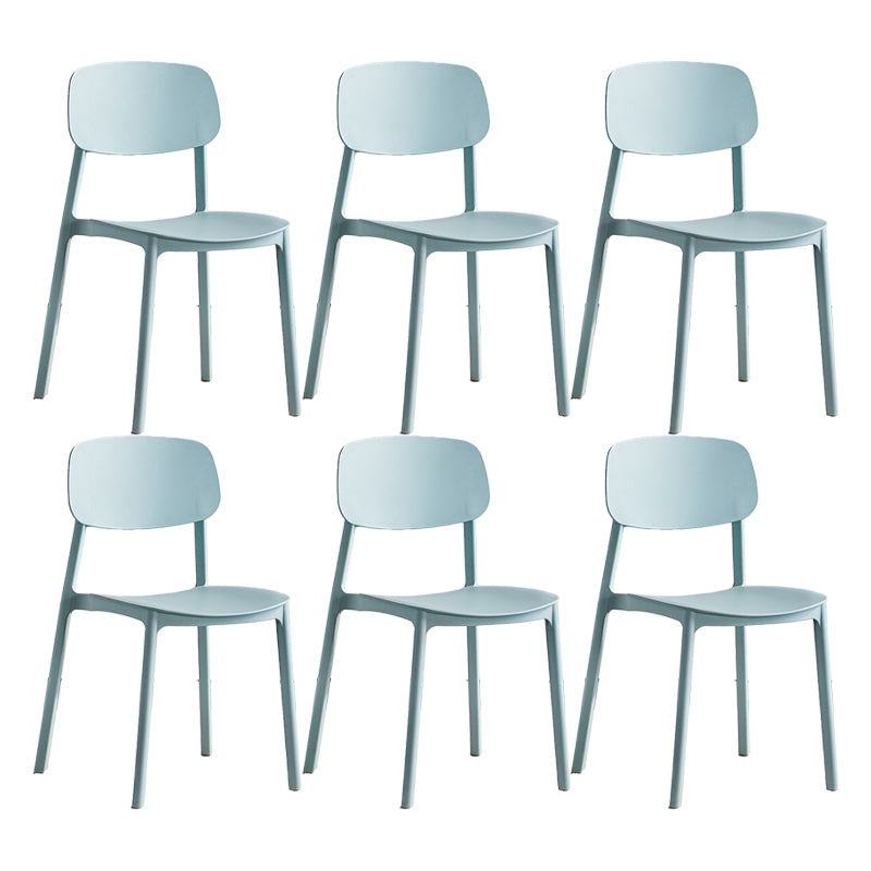 Scandinavian Conference Room Stacking Side Chair Matte Finish Plastic Dining Chair