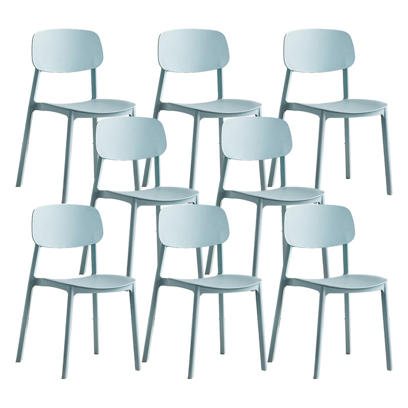 Scandinavian Conference Room Stacking Side Chair Matte Finish Plastic Dining Chair