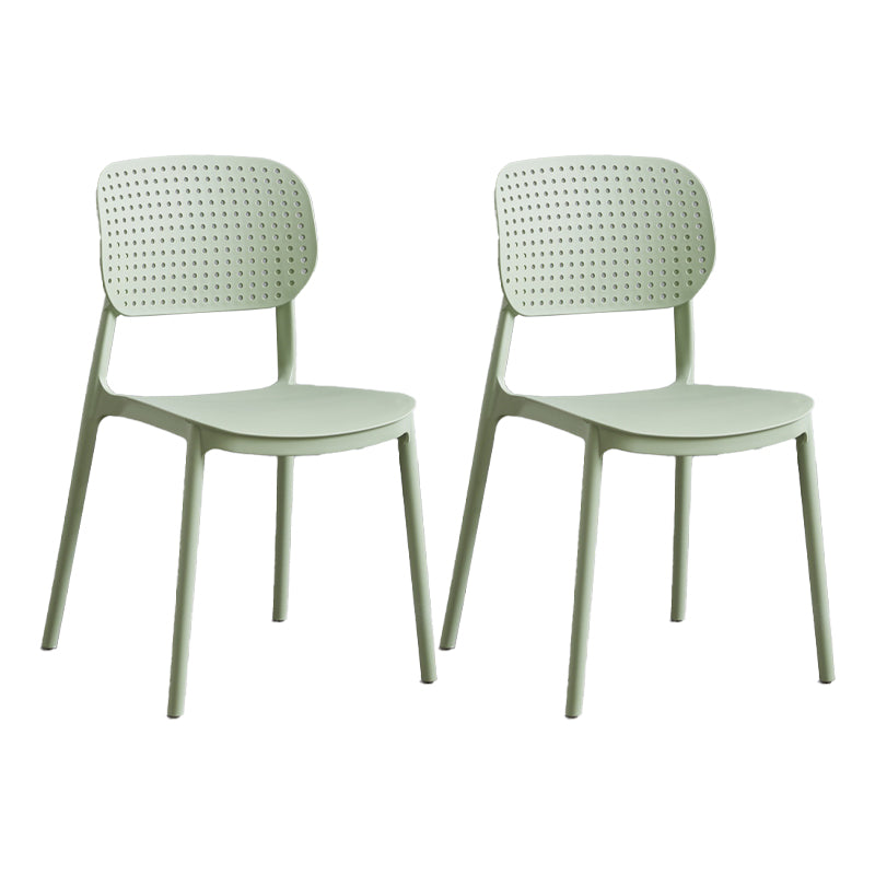 Scandinavian Conference Room Stacking Side Chair Matte Finish Plastic Dining Chair