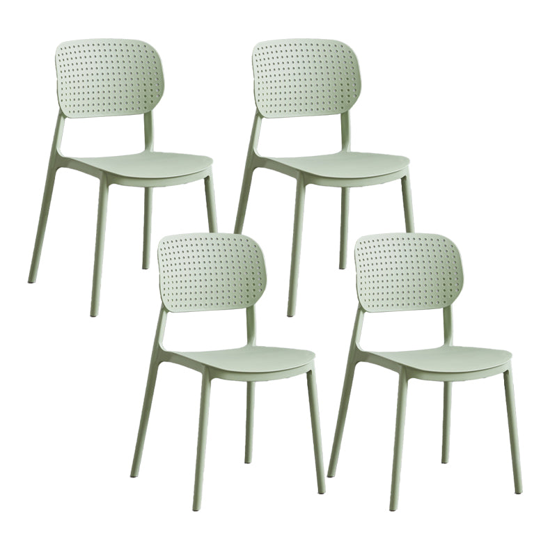 Scandinavian Conference Room Stacking Side Chair Matte Finish Plastic Dining Chair