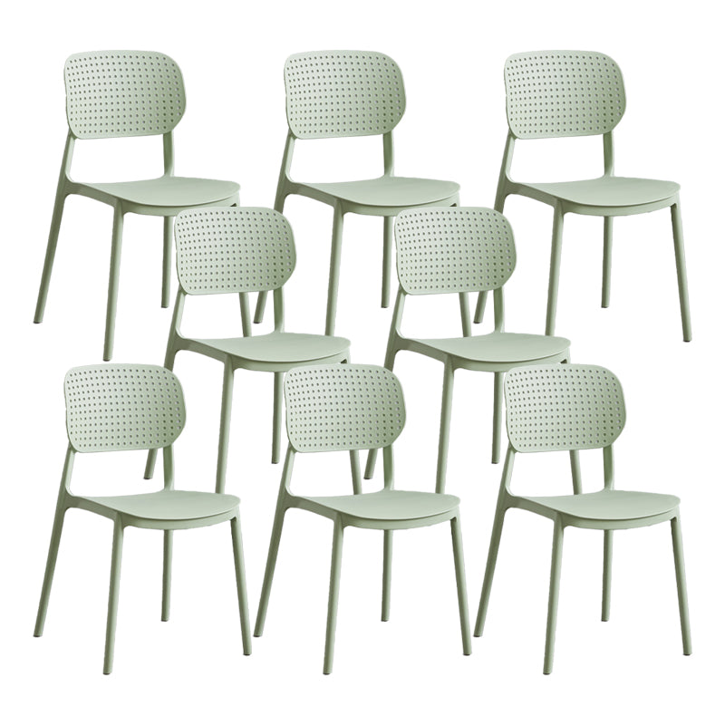 Scandinavian Conference Room Stacking Side Chair Matte Finish Plastic Dining Chair