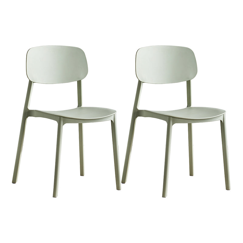 Scandinavian Conference Room Stacking Side Chair Matte Finish Plastic Dining Chair