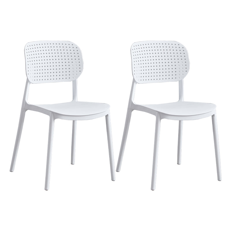 Scandinavian Conference Room Stacking Side Chair Matte Finish Plastic Dining Chair