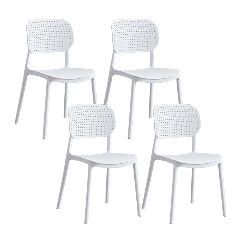 Scandinavian Conference Room Stacking Side Chair Matte Finish Plastic Dining Chair