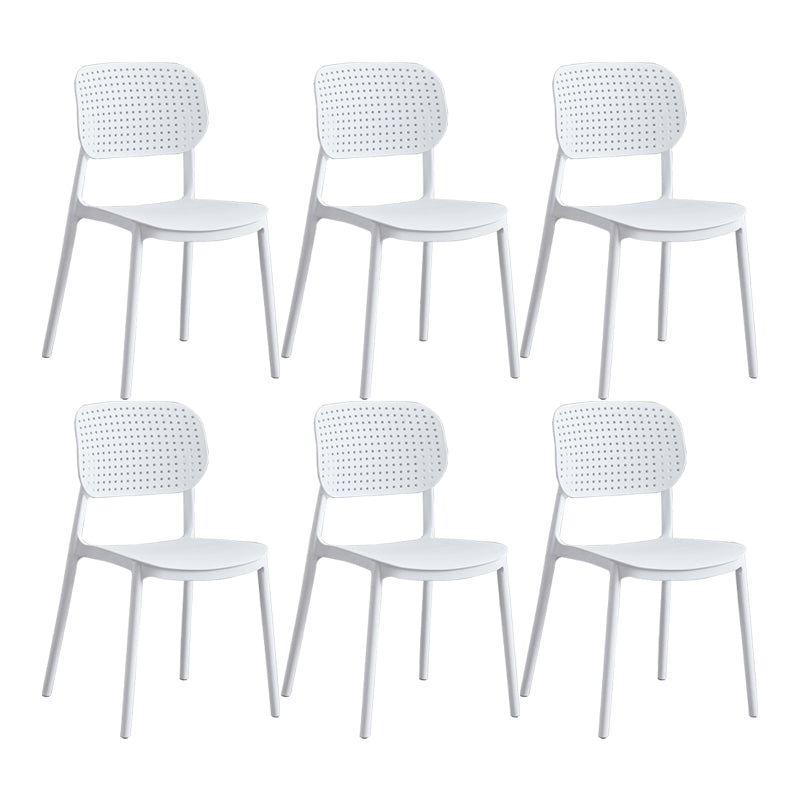 Scandinavian Conference Room Stacking Side Chair Matte Finish Plastic Dining Chair