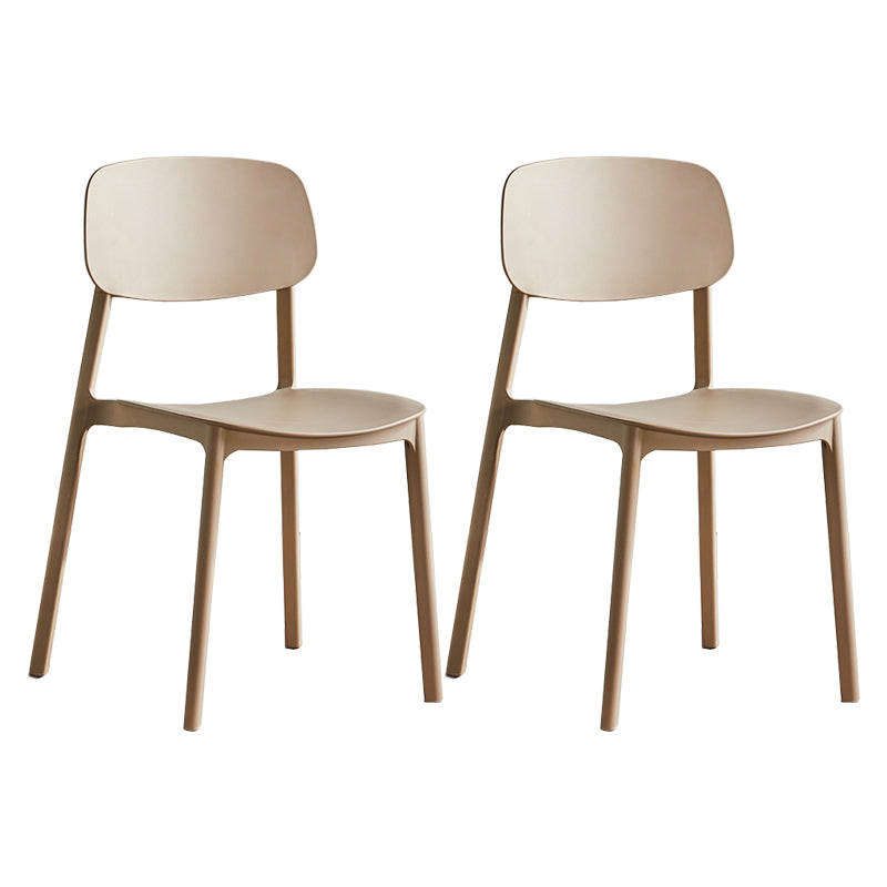 Scandinavian Conference Room Stacking Side Chair Matte Finish Plastic Dining Chair