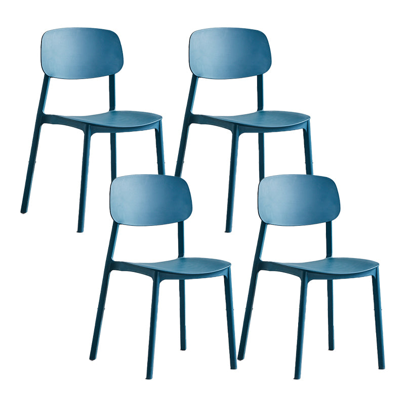 Scandinavian Conference Room Stacking Side Chair Matte Finish Plastic Dining Chair