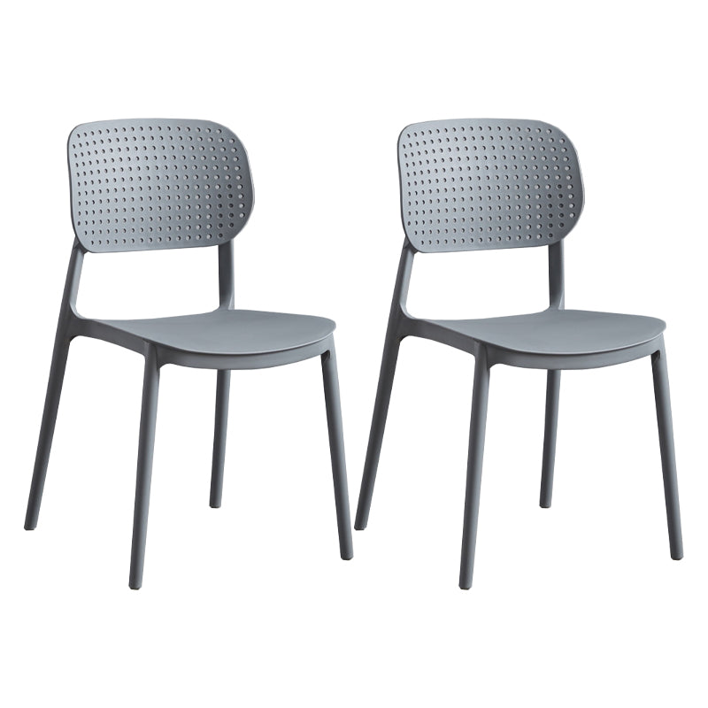 Scandinavian Conference Room Stacking Side Chair Matte Finish Plastic Dining Chair