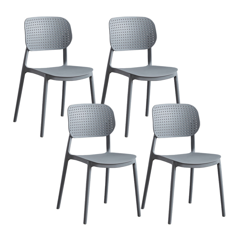 Scandinavian Conference Room Stacking Side Chair Matte Finish Plastic Dining Chair