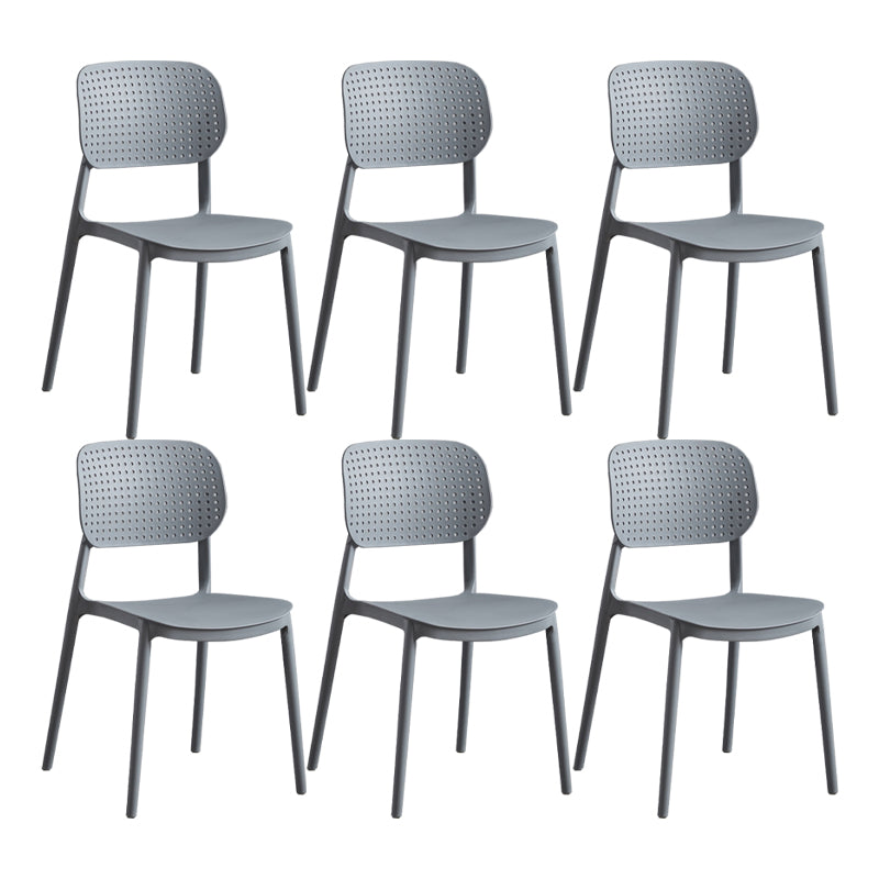 Scandinavian Conference Room Stacking Side Chair Matte Finish Plastic Dining Chair