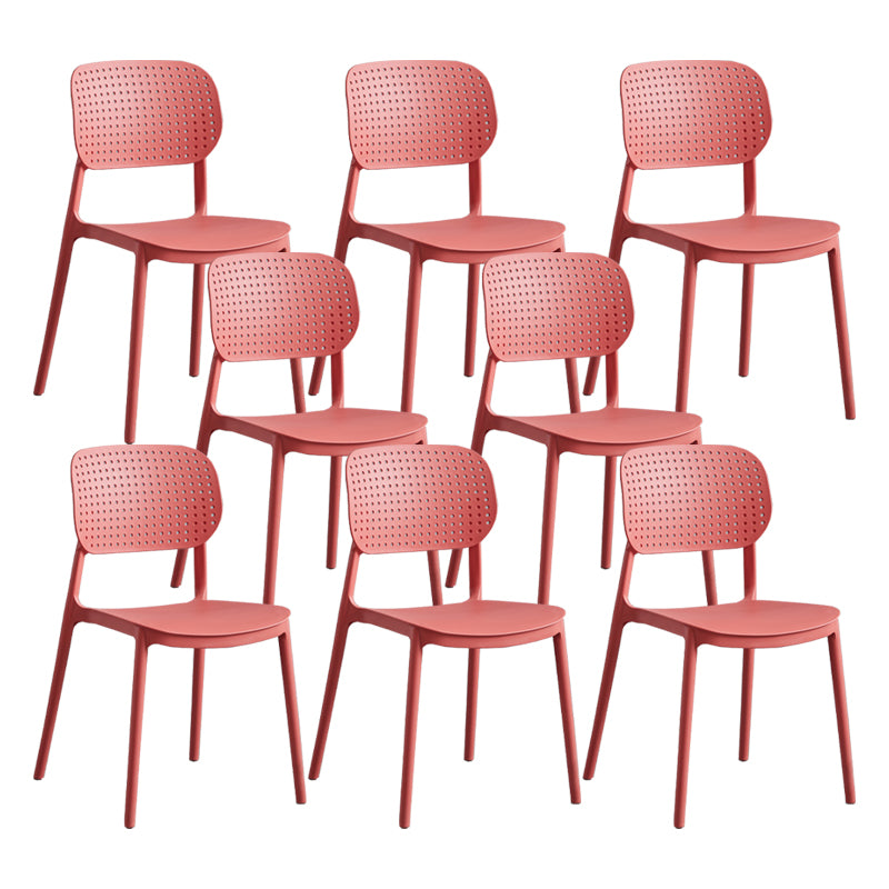 Scandinavian Conference Room Stacking Side Chair Matte Finish Plastic Dining Chair