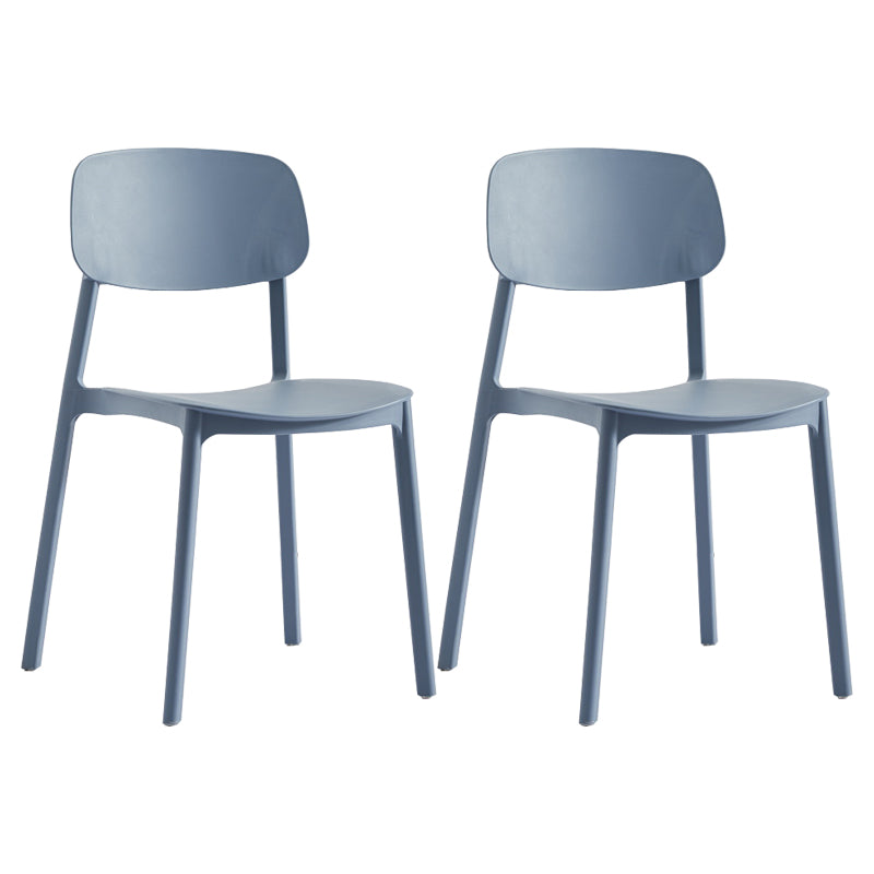 Scandinavian Conference Room Stacking Side Chair Matte Finish Plastic Dining Chair