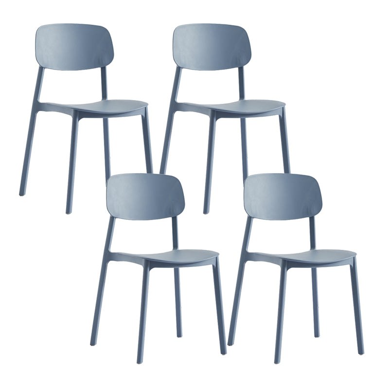 Scandinavian Conference Room Stacking Side Chair Matte Finish Plastic Dining Chair