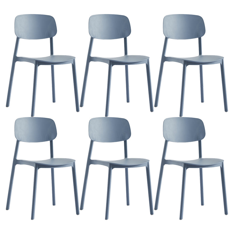 Scandinavian Conference Room Stacking Side Chair Matte Finish Plastic Dining Chair