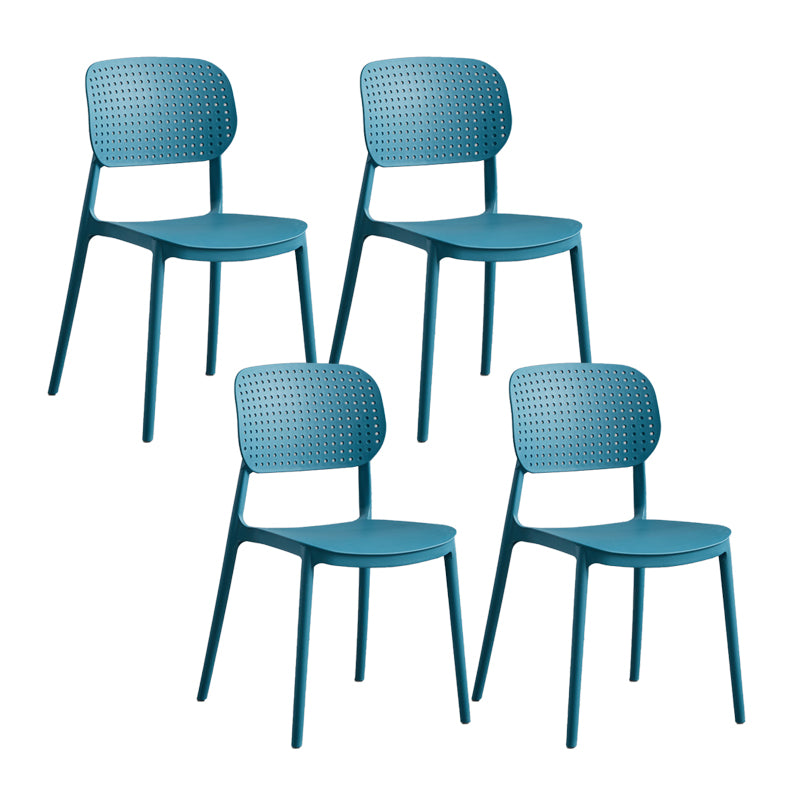 Scandinavian Conference Room Stacking Side Chair Matte Finish Plastic Dining Chair