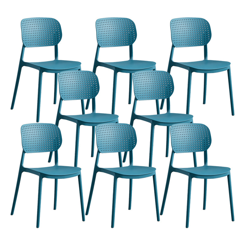 Scandinavian Conference Room Stacking Side Chair Matte Finish Plastic Dining Chair