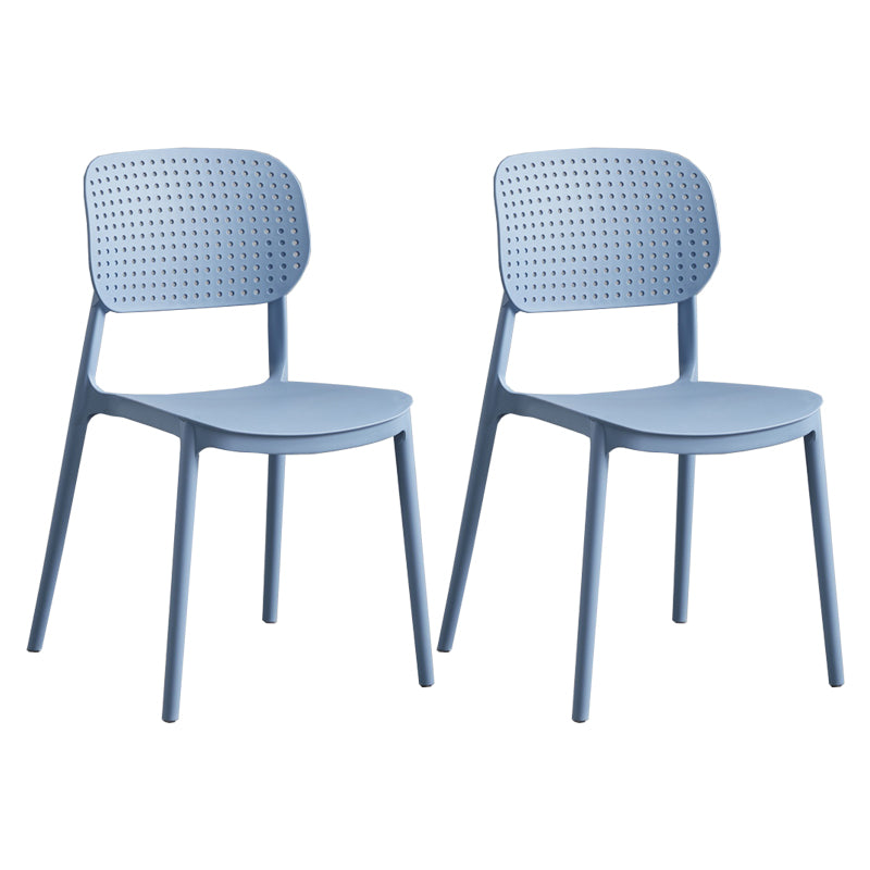 Scandinavian Conference Room Stacking Side Chair Matte Finish Plastic Dining Chair