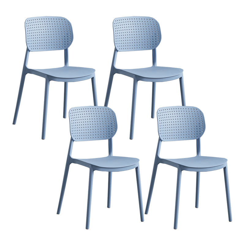 Scandinavian Conference Room Stacking Side Chair Matte Finish Plastic Dining Chair