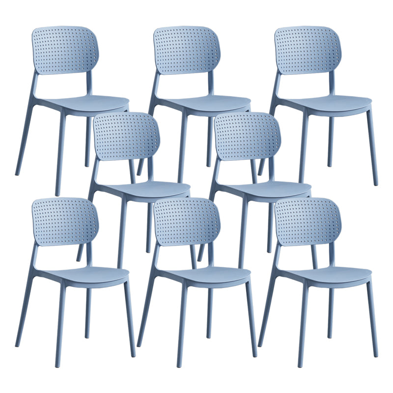 Scandinavian Conference Room Stacking Side Chair Matte Finish Plastic Dining Chair