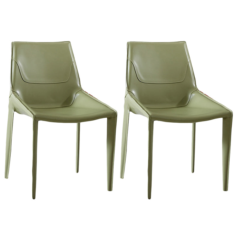 Contemporary Chairs Armless Chair for Kitchen with Metal Legs