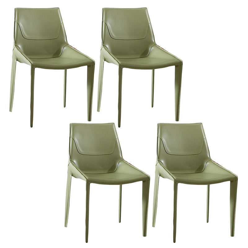 Contemporary Chairs Armless Chair for Kitchen with Metal Legs