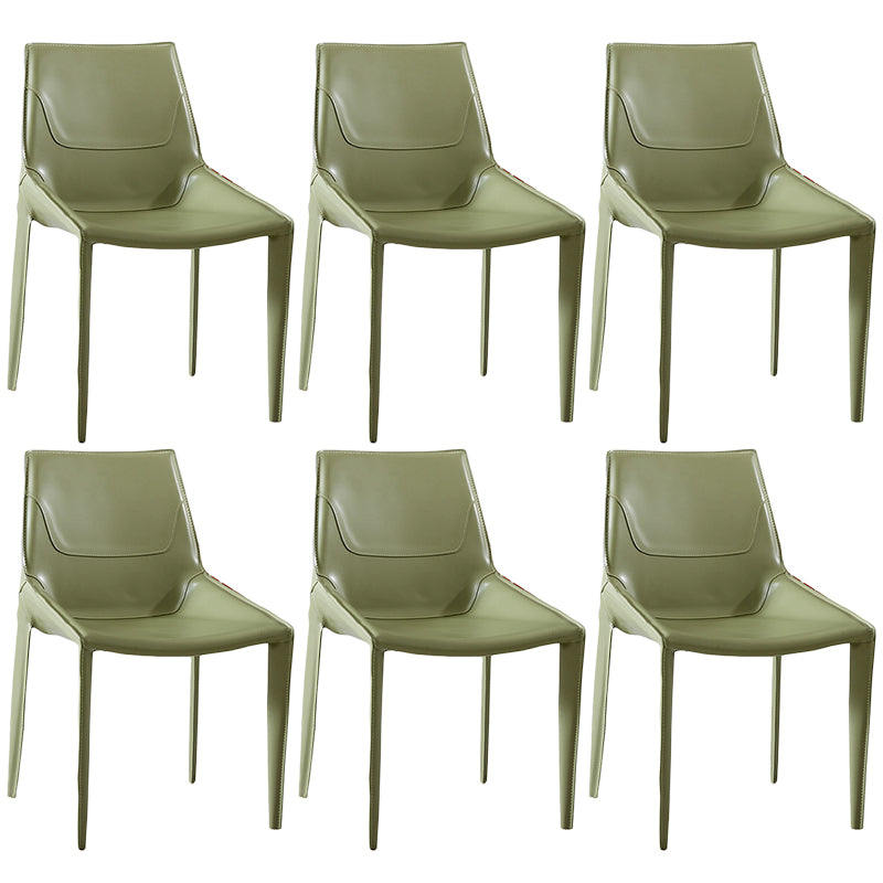 Contemporary Chairs Armless Chair for Kitchen with Metal Legs