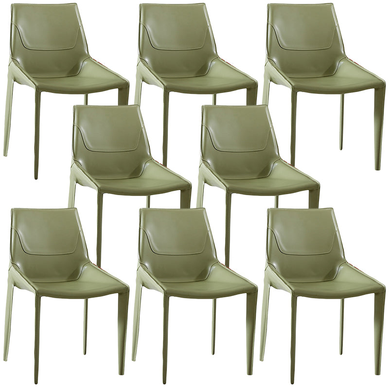 Contemporary Chairs Armless Chair for Kitchen with Metal Legs