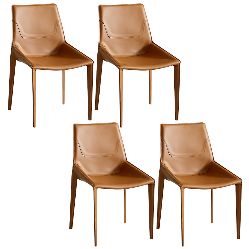 Contemporary Chairs Armless Chair for Kitchen with Metal Legs