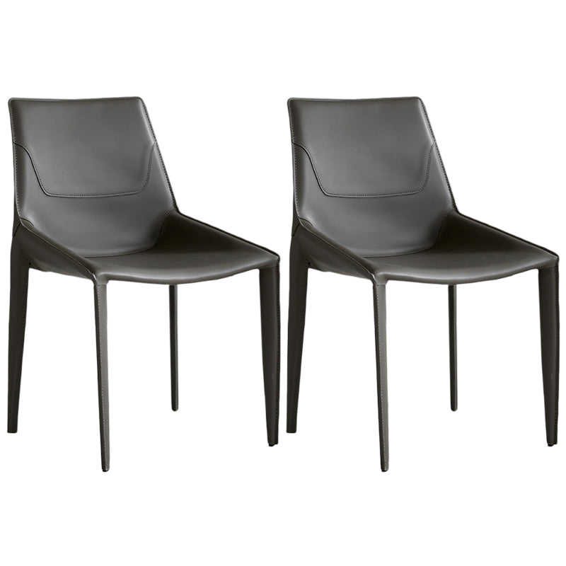 Contemporary Chairs Armless Chair for Kitchen with Metal Legs