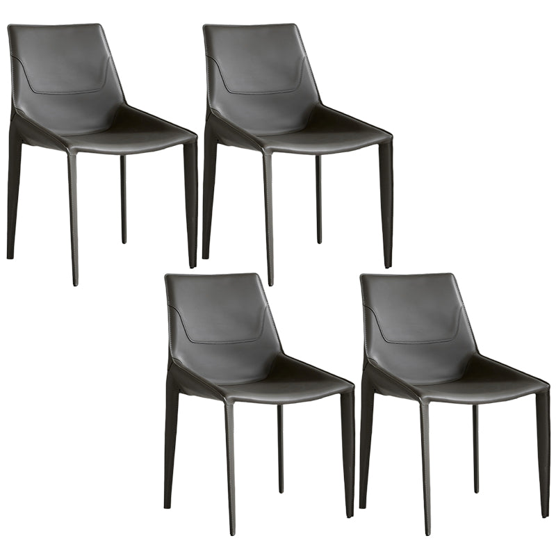 Contemporary Chairs Armless Chair for Kitchen with Metal Legs