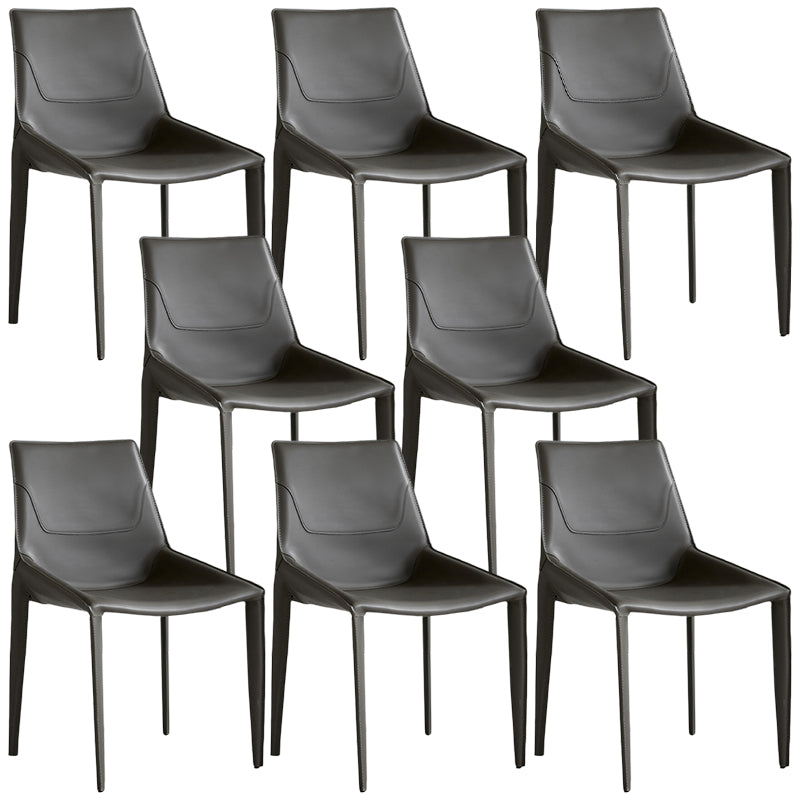 Contemporary Chairs Armless Chair for Kitchen with Metal Legs