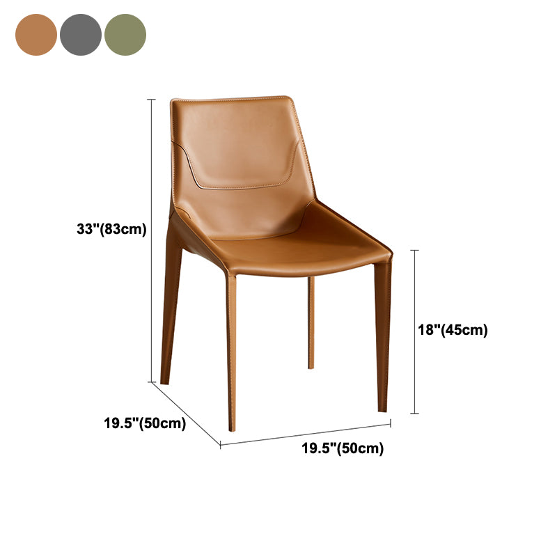 Contemporary Chairs Armless Chair for Kitchen with Metal Legs