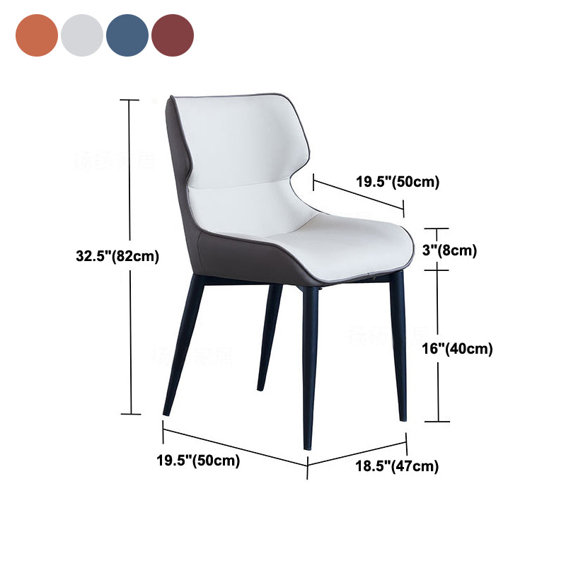 Contemporary Style Chair Arm Chairs for Kitchen with Metal Legs