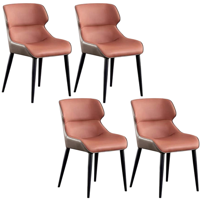 Contemporary Style Chair Arm Chair for Kitchen with Metal Legs