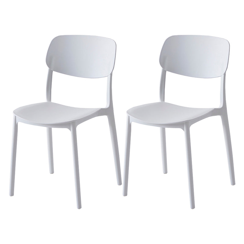 Scandinavian Matte Finish Plastic Side Chair Stackable Milk Tea Shop Dining Chair